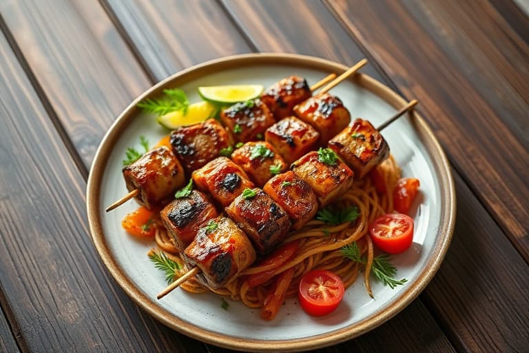 Grillede lammekebab med spisskummen og kanel