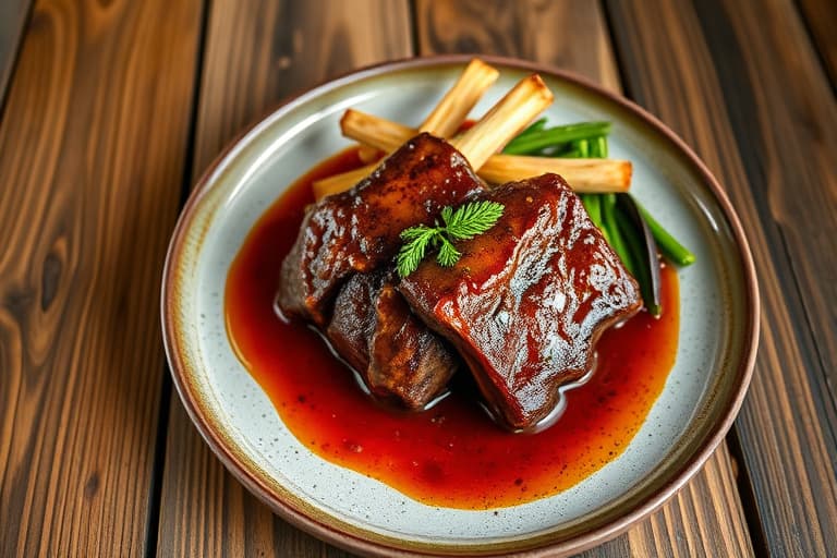 Rødvinsbraiserte short ribs