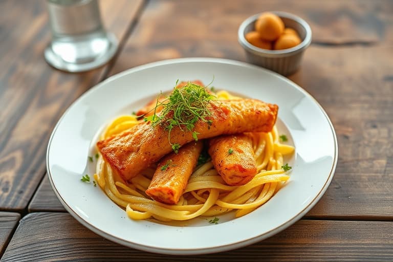 Saltbakt fritert kylling