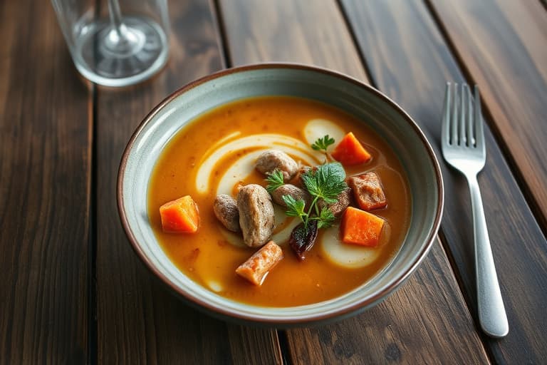 Eplesuppe med butternutgresskar