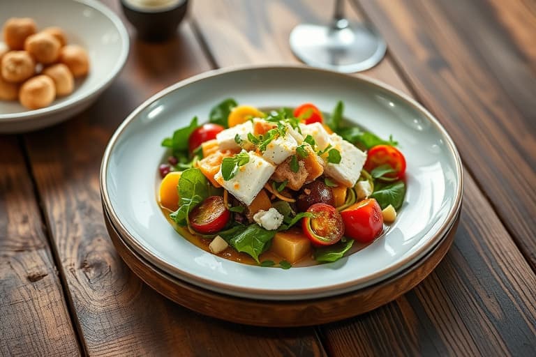 Kyllingsalat med middelhavsinspirert oppskrift og feta-vinaigrette