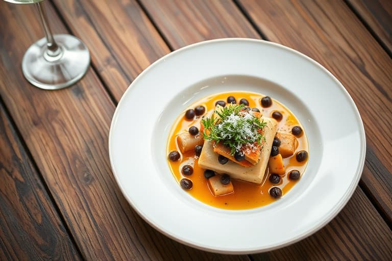 Safranris med kylling, reker, sukkererter og snegler