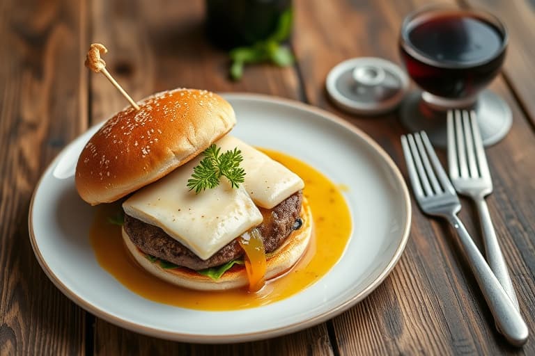 Lakseburgere med vårløk, rømme og kremostsaus