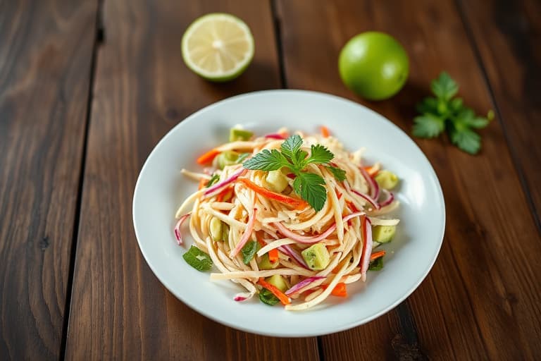 Jicama-slaw med lime