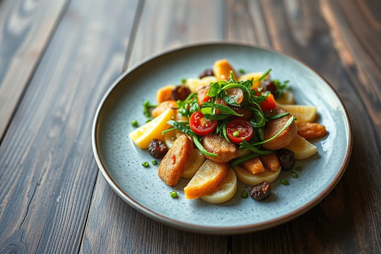 Hummer- og rekesalat på sprø baguetter