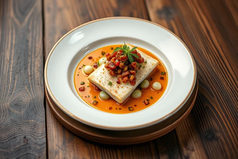 Tunfiskbiff au Poivre med hvite bønner og bitter salat