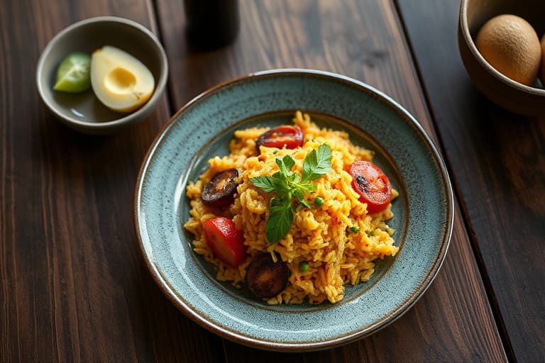 Paella-inspirert stekt ris