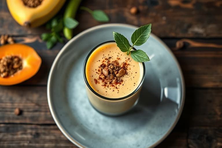 Papaya og mandelmelk Stressbuster Smoothie