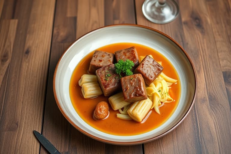 Lammekofte med jordbærsaus, bengalsk krydrede poteter og persisk agurksalat