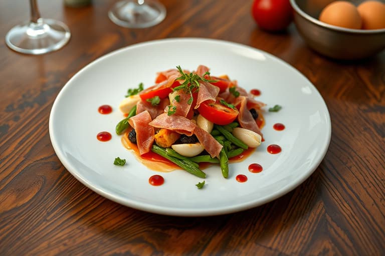 Capresesalat med prosciutto og stekte artisjokker