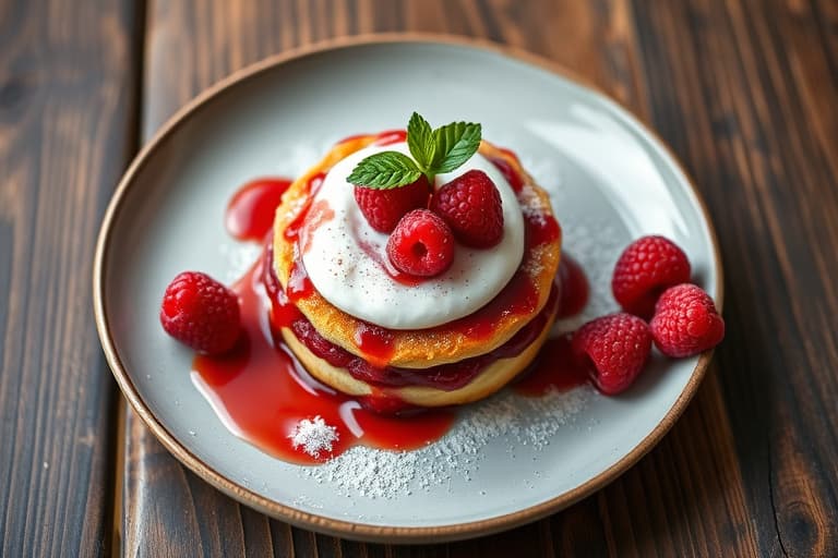 Raspberry- og jordbærshortcake