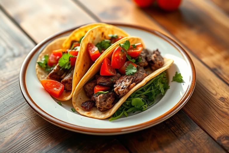 Skirt steak-tacos med ovnsbakt tomatsalsa