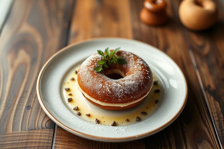 Blåbær, gresk, gammeldags, doughnut