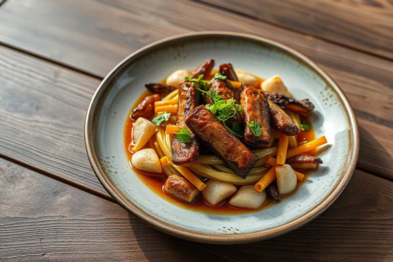 Bossam koreansk stil kokt svinebryst