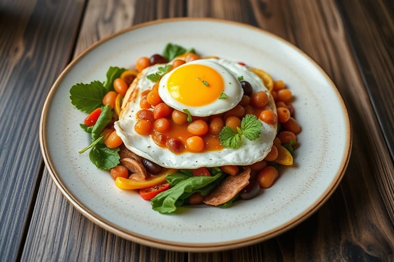Egg and Bean middagsalat