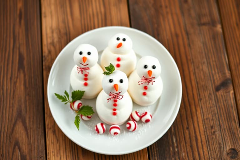 Peppermint Marshmallow Snowmen