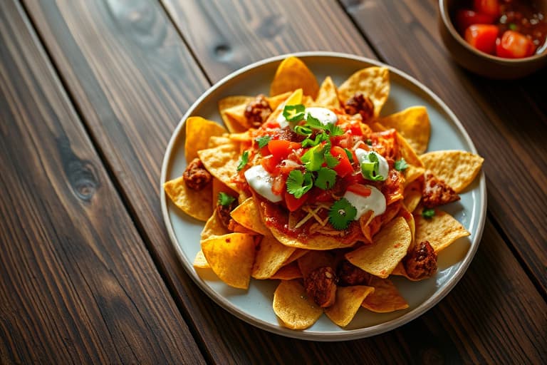 Røkt kylling nachos