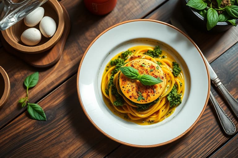 Blekkskummet basilikumpesto