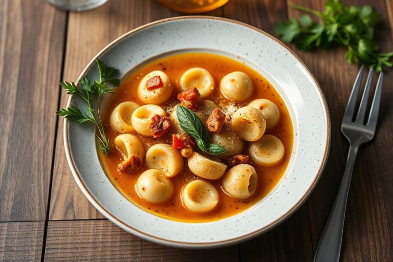 Italiensk pølsesuppe med tortellini
