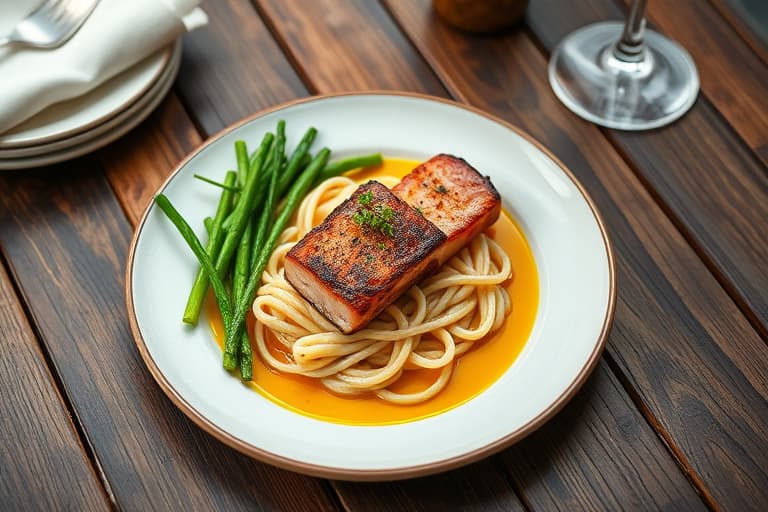 Alaska laks bakst med pekannøttkrønsj-deksel