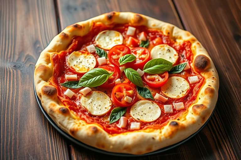 Fire oster Margherita-pizza