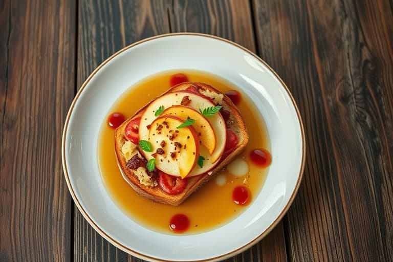 Apple- og rosinfylte franske toast-strata