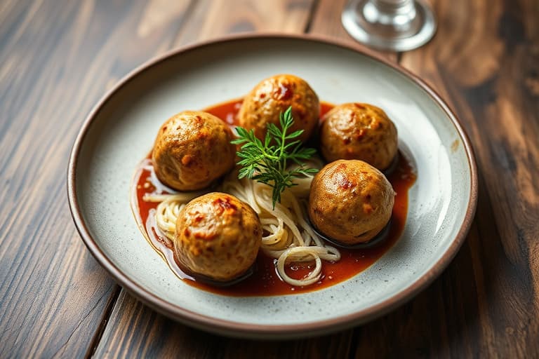 Krydrede piggsvinsboller