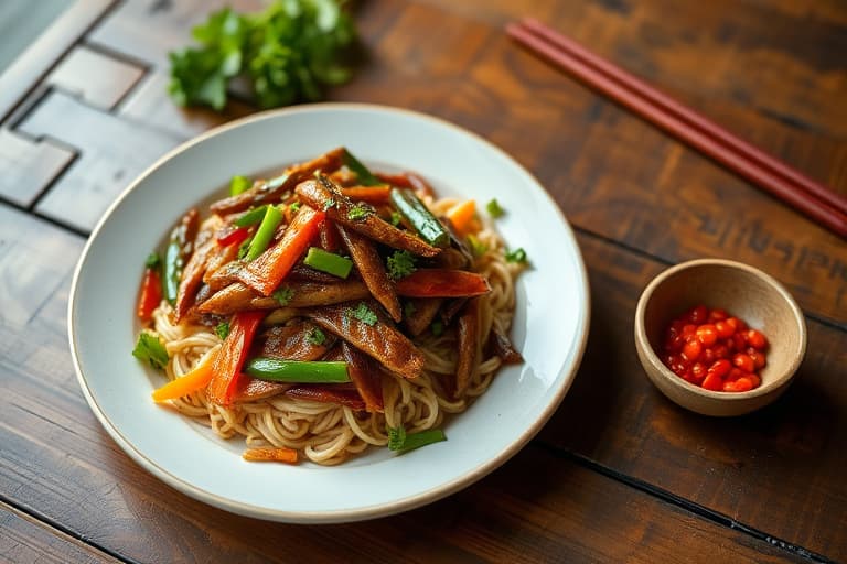 Ti-minutters Szechuan-kylling