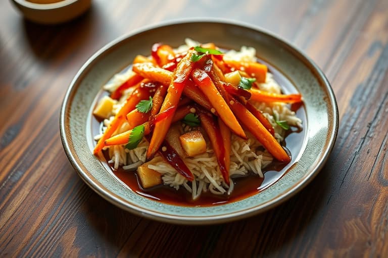 Teriyaki- og ananaskylling