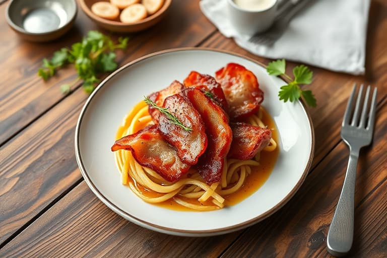 Baconskyllet kylling