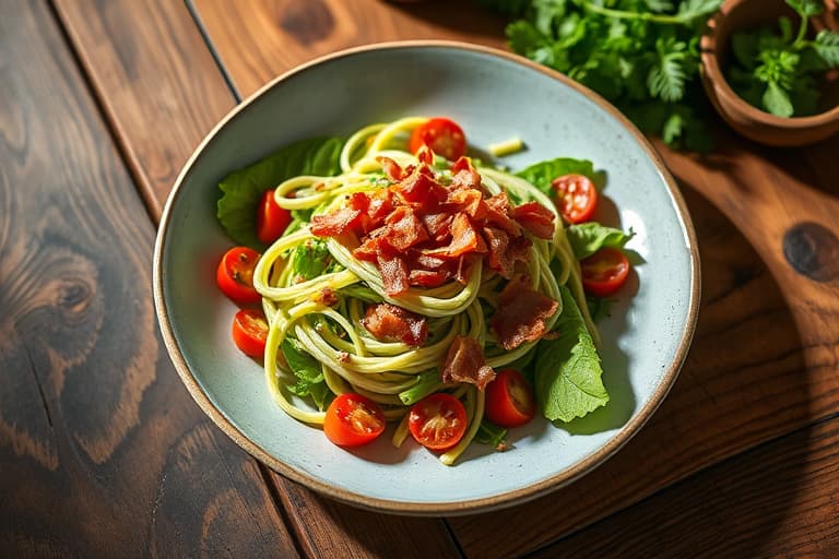 Spinatssalat med varm bacon- og sennepsdressing