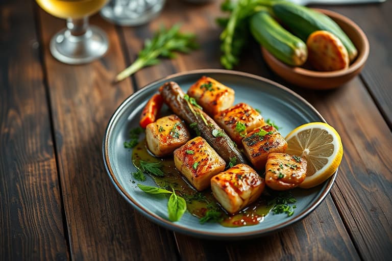 Zucchinibåter på grillen