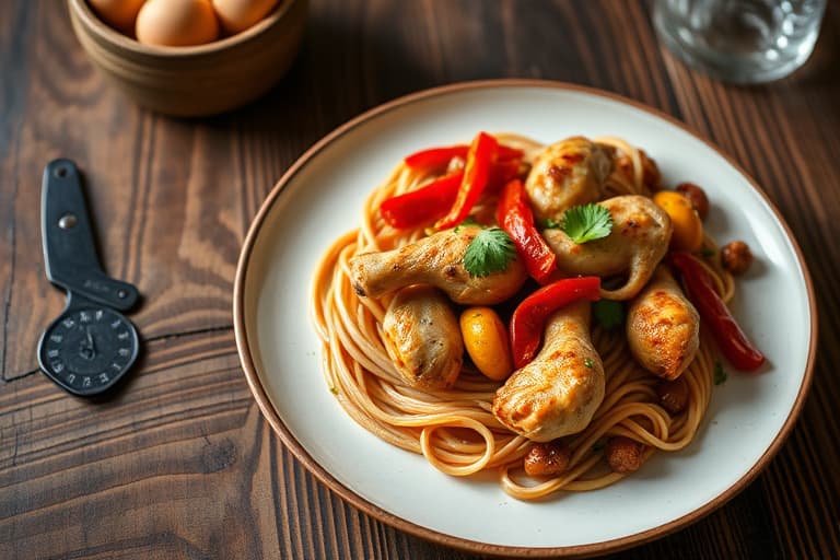 Cashew Chicken med vannkastanjer