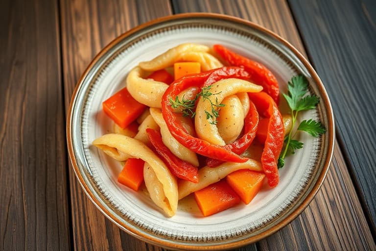 Pølse- og risfylte paprikaer