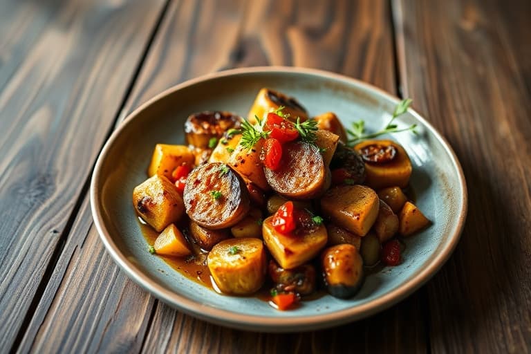 Tater-dyppet aubergine