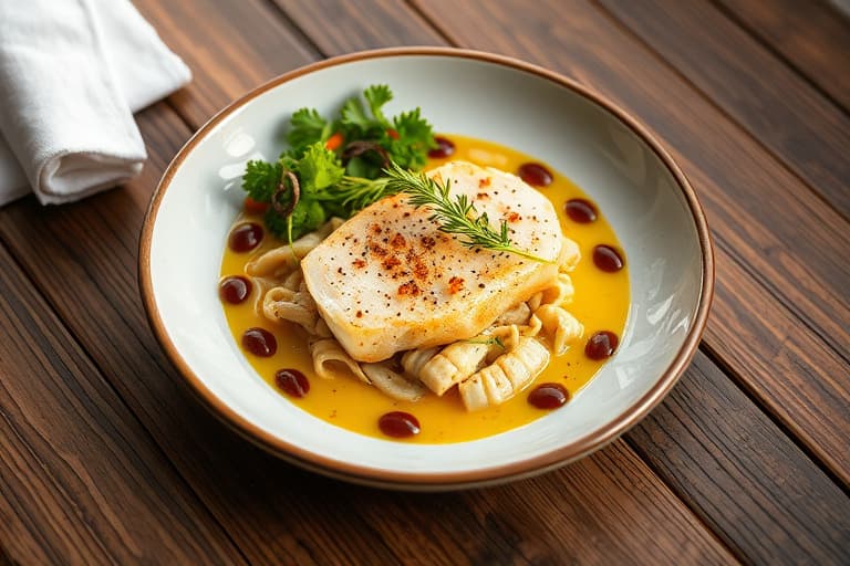 Hvitløk-ost-grøt med reker