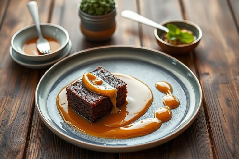 Varm, glutenfri sjokoladekake med karamellsaus