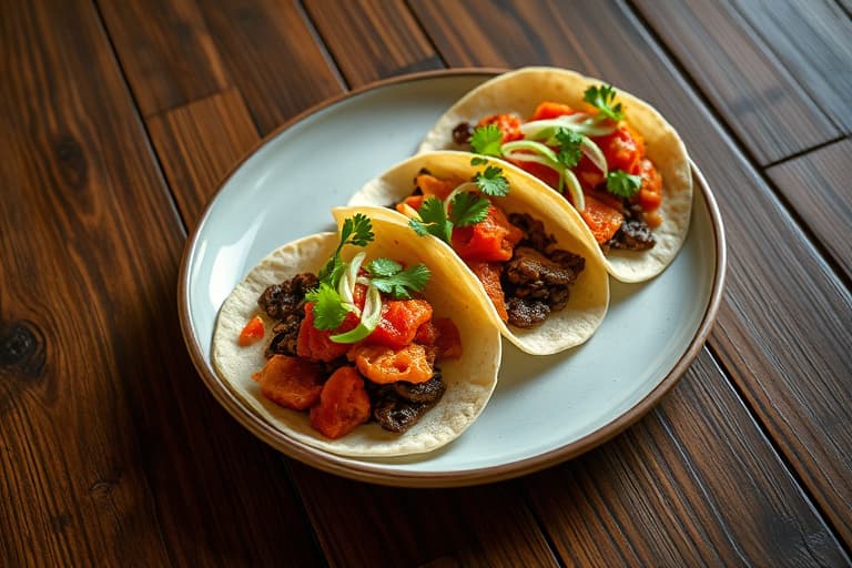 Kalkun- og yam-spicy tacos