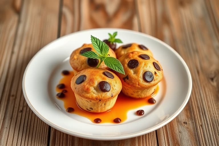 Mini muffins med sjokoladebiter