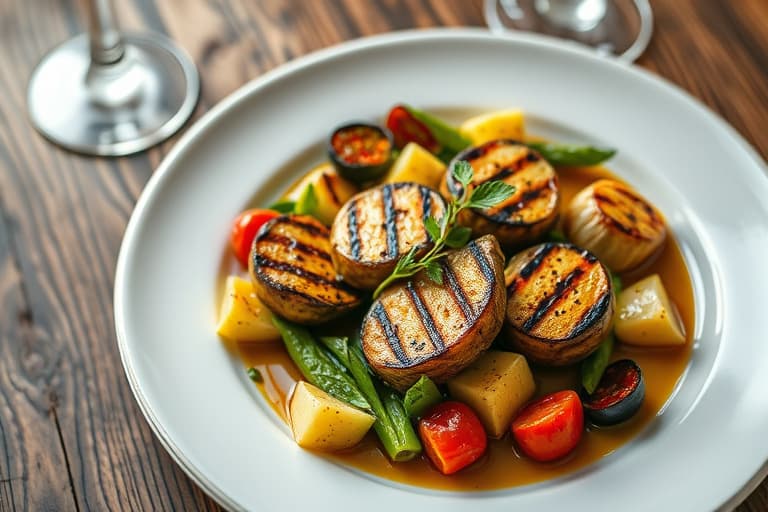 Grillede søtpoteter med epler