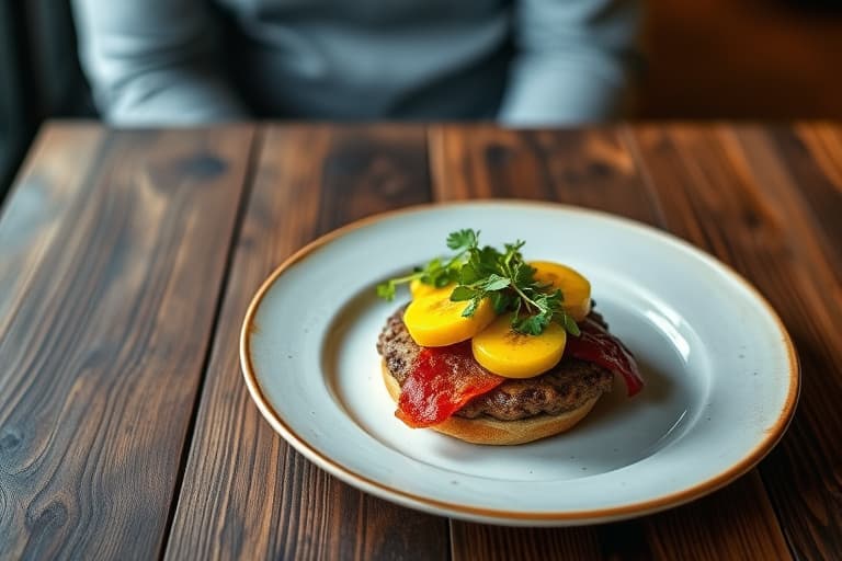 Ananas- og baconburger