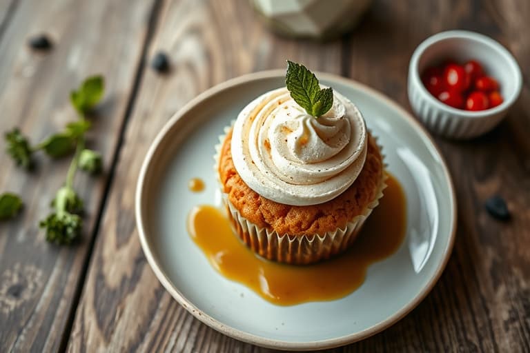 Mandelcupcake med salt karamellsmørkrem