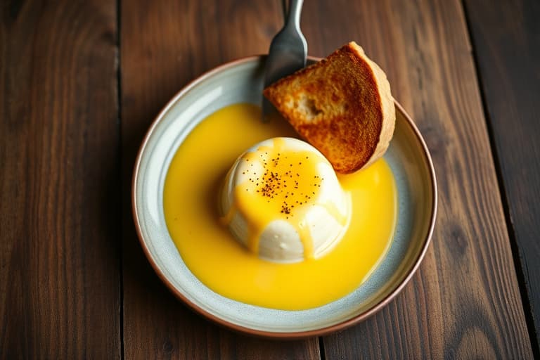 Eggepudding med eggnog og fransk toast