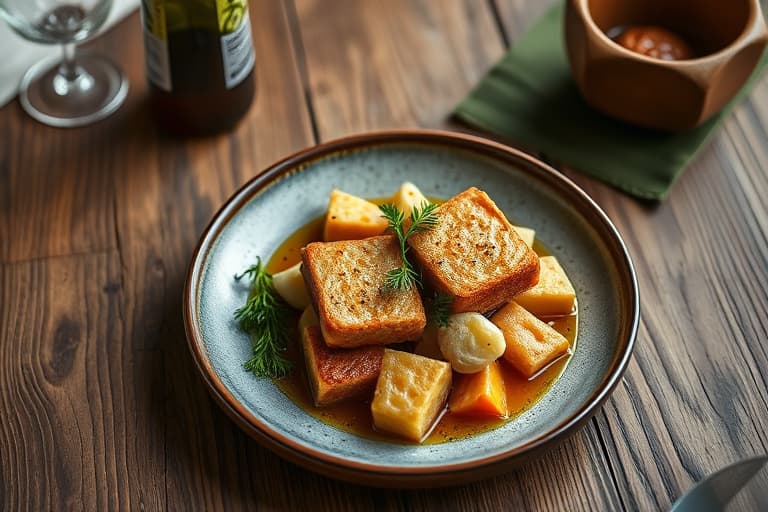 En enkel ukesmiddags tunfiskgryte med paibunn