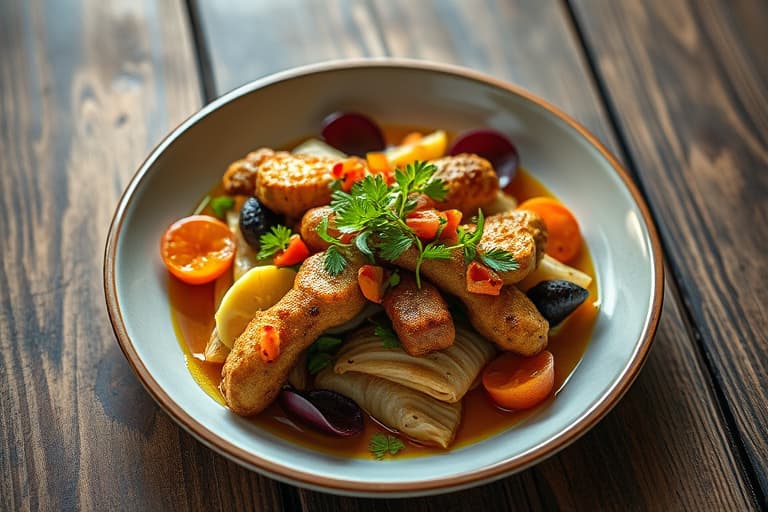 Sprø, halvmåneformede soppfylte paier