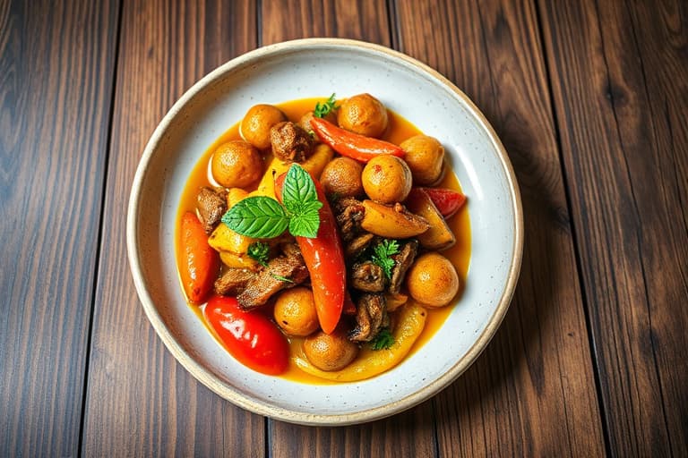 Okse- og risfylte paprikaer