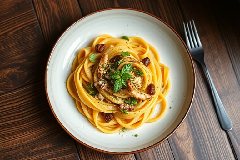 Pasta, kylling og artisjokker