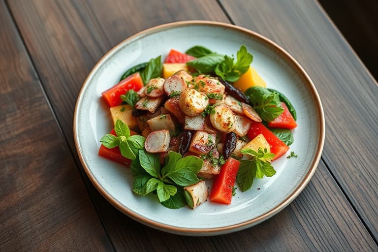 Jícama- og rødløksalat