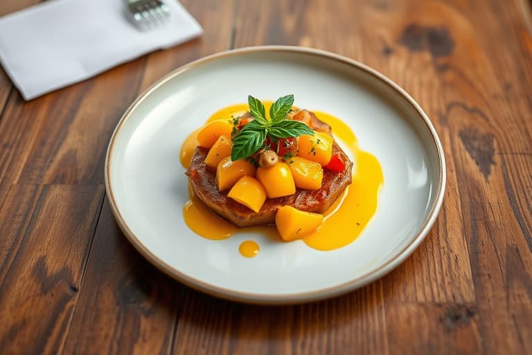 Mango- og blåbærmoussé