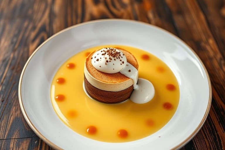 Flytende øyer med sjokolademousse og crème anglaise